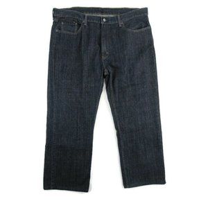 Levis Mens 559 Straight Leg Jeans Dark Wash Denim High Rise Cotton Size 42x34